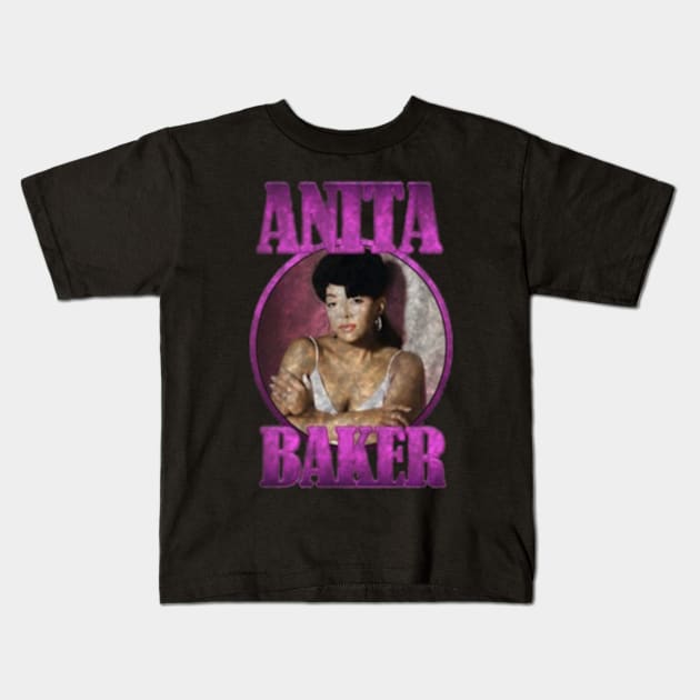 Retro Anita Baker Kids T-Shirt by wildzfreak